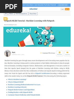 machine learning with pyspark pdf