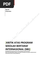 Download Kritik Atas Program Sekolah Bertaraf Internasional Sbi by Agung Hidayat SN40851737 doc pdf