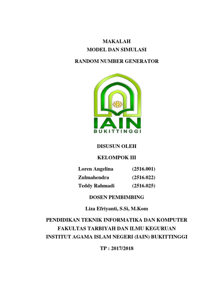 Random Number Generator Rng Pdf