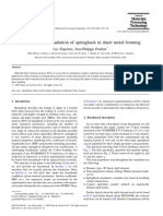 Finite Element Simulation of Springback in Sheet Metal Forming