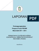 Laporan Pertanggungjawaban PP PDK3MI 2011-2014
