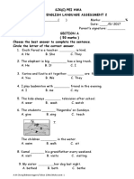 SJK (C) Pei Hwa Ear 2 English Language Assessment 2: A.M.Chong/Bahasa Inggeris/Tahun 2/Mei/Muka Surat 1