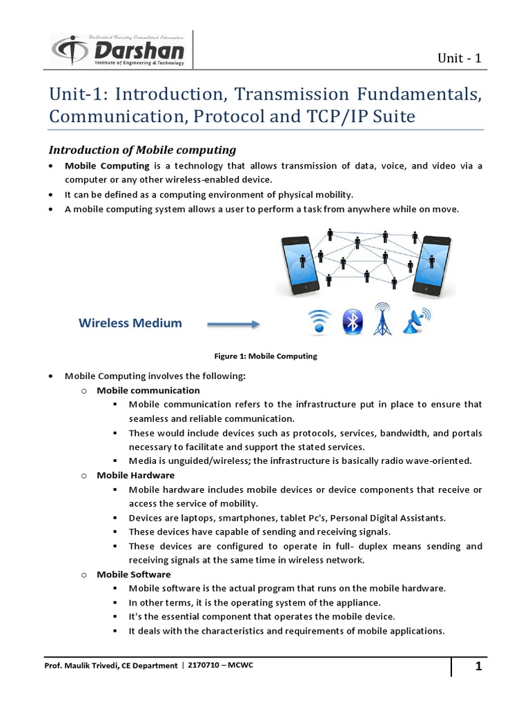Mobile Computing Fundamentals | PDF | Osi Model | Internet Protocol Suite