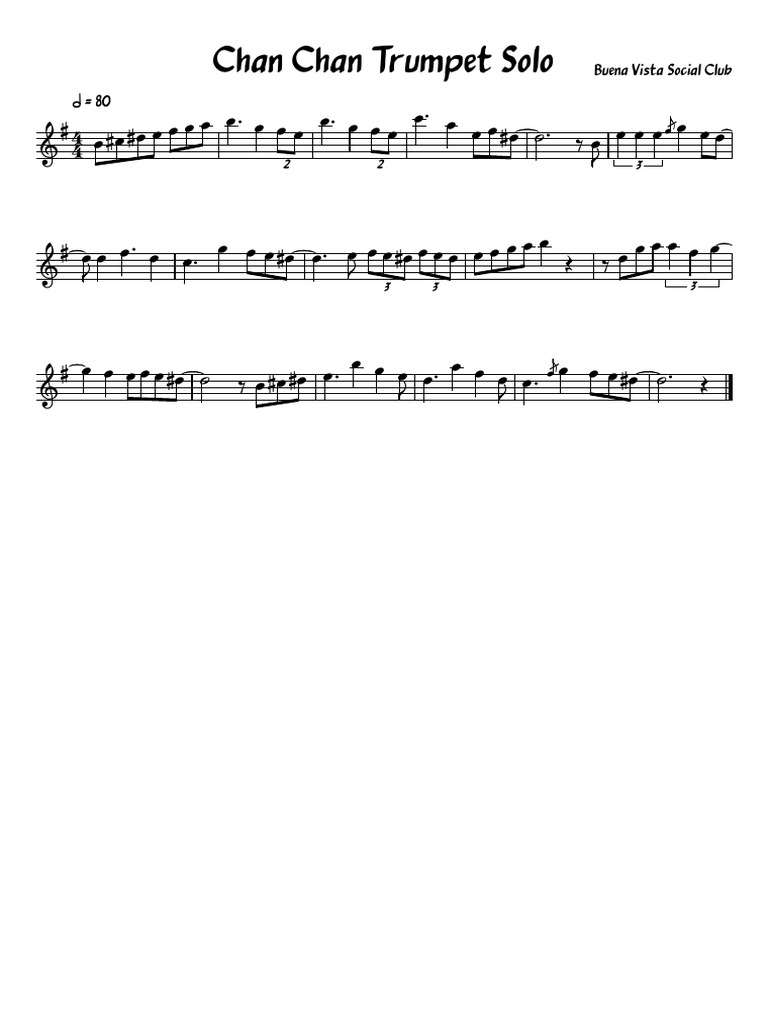 Chan Chan Trumpet Solo Buena Vista Social Club