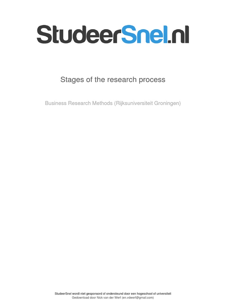 Six Stages of Research Process | PDF | Data Analysis | Data