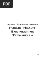 Public Health Engineering Technician: Model Question Papers