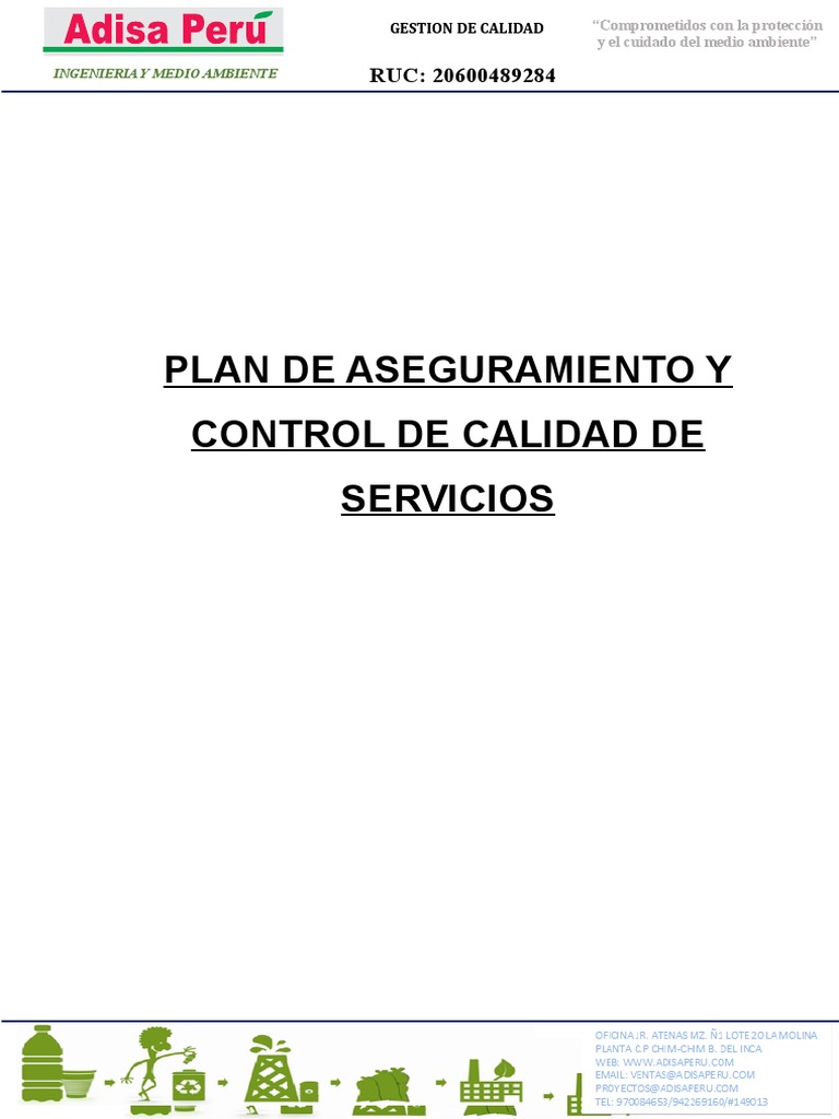 Plan de Aseguramiento de Calidad | PDF | Calidad (comercial) | Business