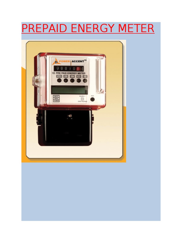 Prepaid Energy Meter Guide | PDF | Microcontroller | Random Access Memory
