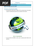 Chapter: 8.11 World Wide Web (WWW) Topic: 8.11.1 World Wide Web (WWW)