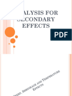 Analysis of Secondary Effects of Creep in Concrete Structures