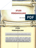 Pertemuan III & IV (Studi Pendahuluan)