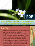 Implementasi Metode Dakwah Salafi Dan Kontemporer