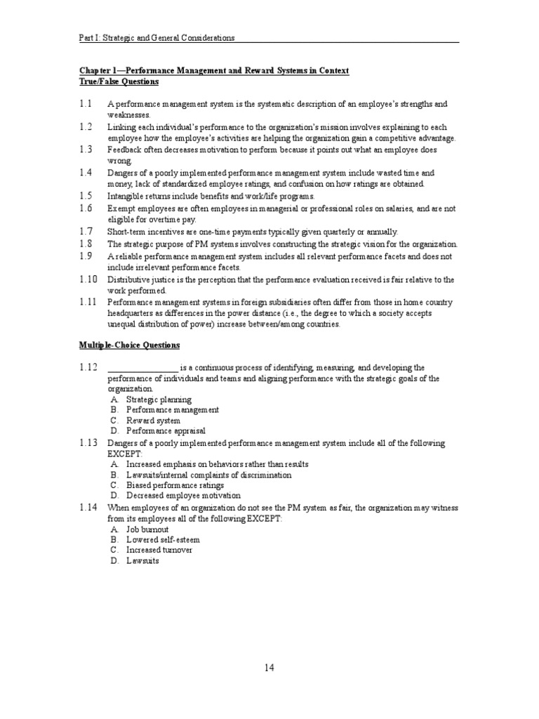 Chapter 1 Performance Management Pdf Performance Management