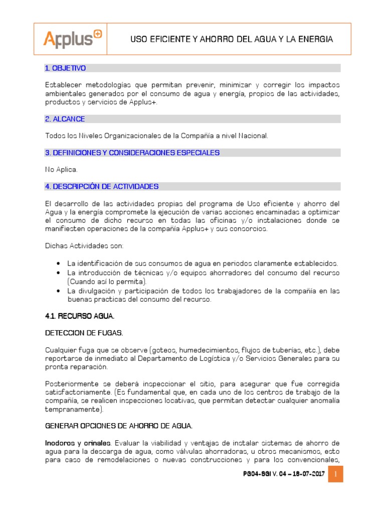 Ahorro y Uso Eficiente de Agua y Energía | PDF | Lámpara compacta ...