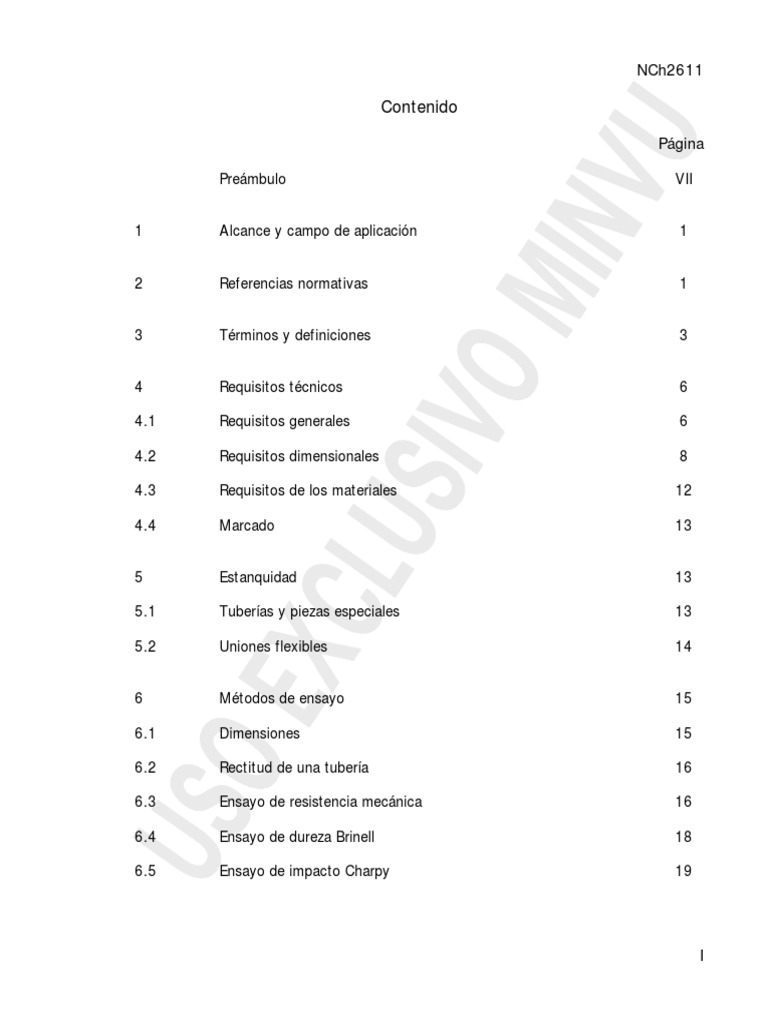 NCh2611.Of2002 Tuberias de hierro ductil accesorios.pdf | Materiales