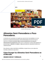 Conservación de Alimentos, Alimentos Semi-Perecederos