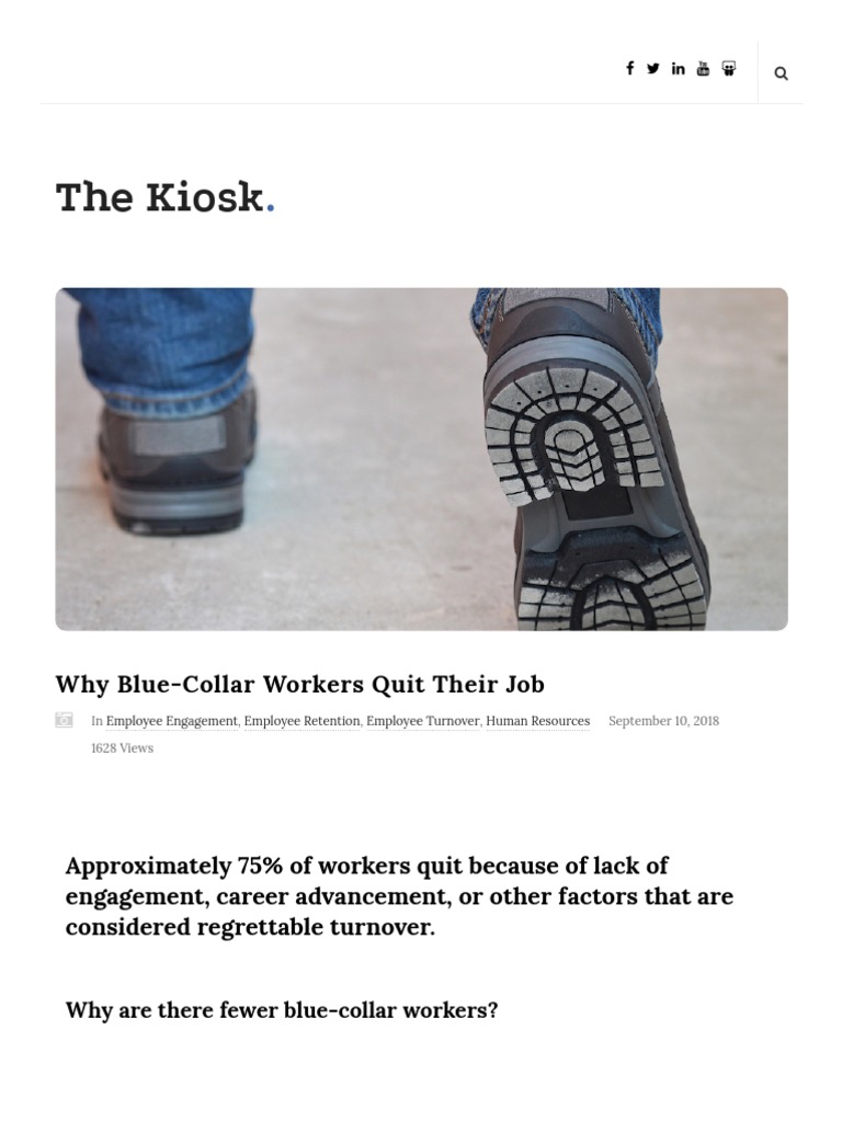 Why BlueCollar Workers Quit Their Job PDF Blue Collar Worker