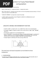 Introduction To Fuzzy-Rule Based Computation