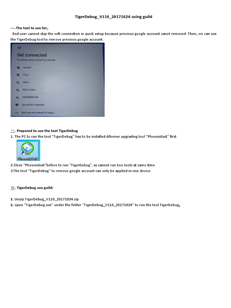 Remove Google Account with TigerDebug | PDF | Business | Computers