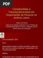 Complexidade e Transdisciplinaridade em Organizações de Pesquisa na América Latina
