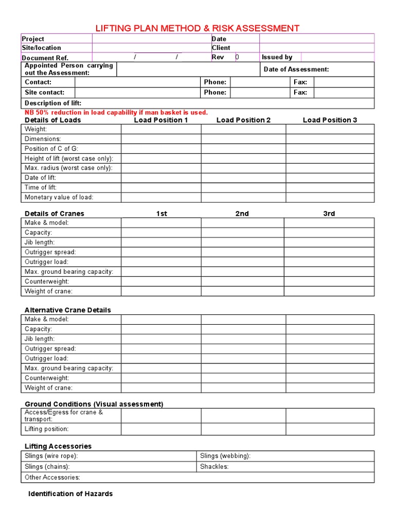 Crane Lifting Plan Method Statement and PDF Crane (Machine) Business