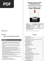 User Manual: Maximum Power Point Tracking ML Series