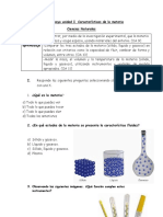 Guia de Trabajo caracteristicas de la materia