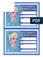 Elsa Frozen Invite PDF