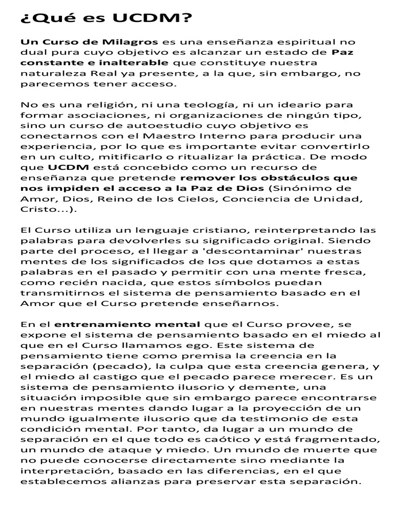 UCDM (1mes) | PDF | Sufrimiento | Amor