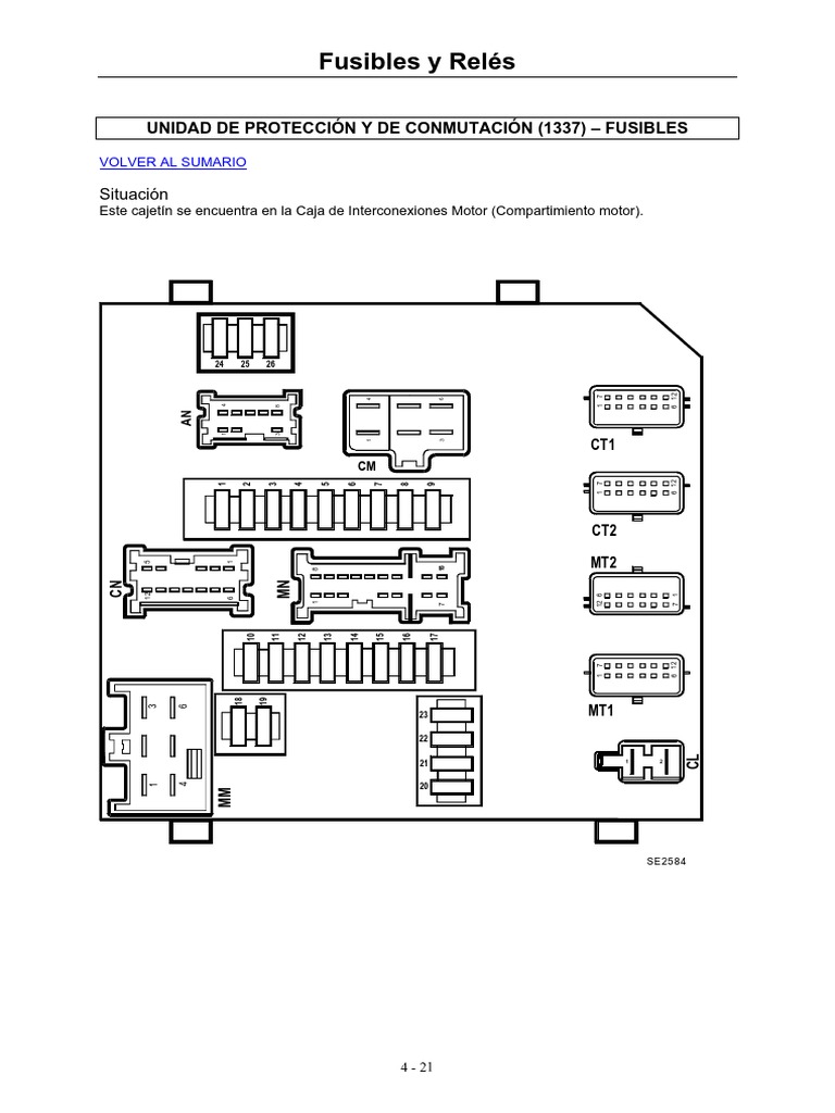 Renault Megane 3 k9k 2013 Fusibles y Pin Data 1337 PDF Relé