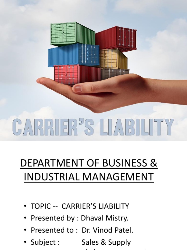 Carrier Liability Cargo Insurance