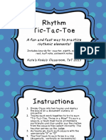 Rhythm Tic-Tac-Toe: A Fun and Fast Way To Practice Rhythmic Elements!