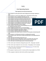 TY (IT) Unix Operating System: Probable Assignment List For External Practical Exam