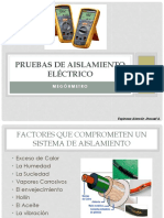 Pruebas aislamiento eléctrico megóhmetro