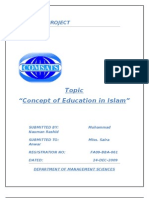 Islamic Concept of Education