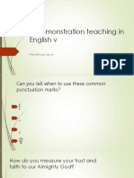 A Demonstration Teaching in English V
