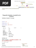 Timpurile Verbelor Si Modul Lor de Formare Franceza