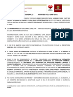 Indicaciones Generales para Inicio de Ciclo 2009