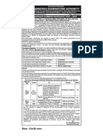 Post Graduate Common Entrance Test - 2018: Size: 12x26 Cms