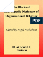 Blackwell Encyclopedic Dictionary of Organizational Behavior PDF