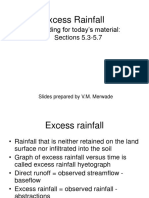 Excess Rainfall: Reading For Today's Material: Sections 5.3-5.7