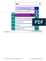 PrimeTime: Specifying Timing Exceptions