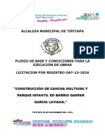 Alcaldia Municipal de Tipitapa Pliego de PDF