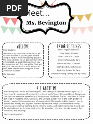 meet the teacher