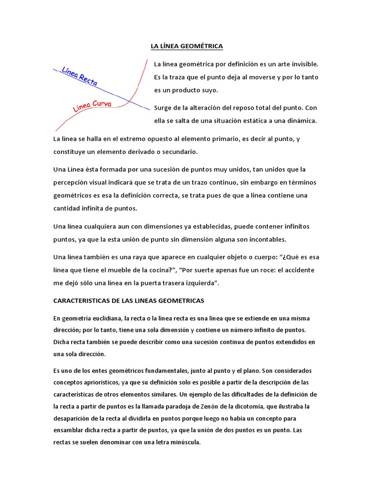 La Línea Geométrica | PDF | Línea (geometría) | Espacio