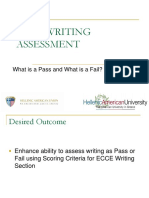 Ecce Writing Assessment What Is A Pass and What Is A Fail Winter 2009 Presentation