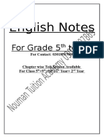 5th To 8th Eng NotesNTA PDF