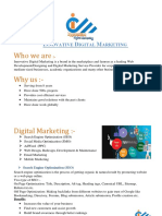 Who We Are Why Us:-: Nnovative Igital Arketing