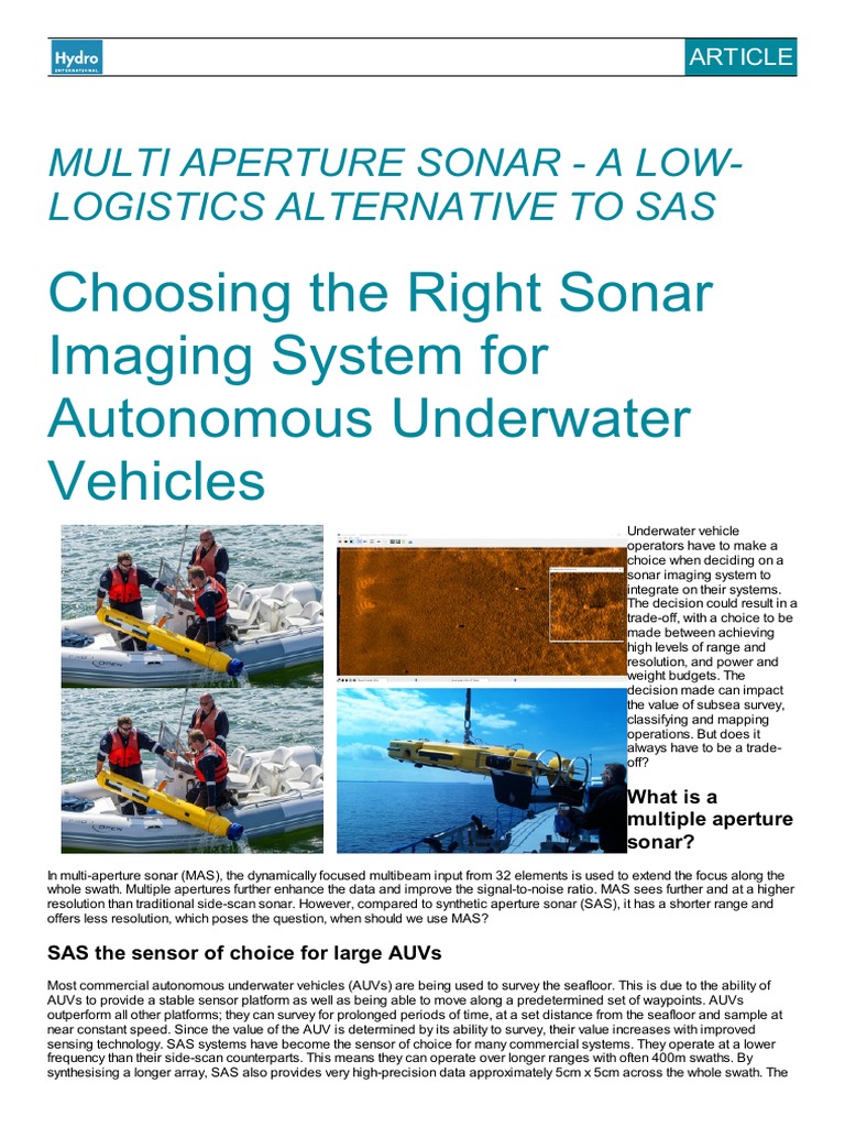 Choosing The Right Sonar Imaging System For Autonomous Underwater ...
