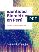Identidad Biométrica Perú 2018 PDF